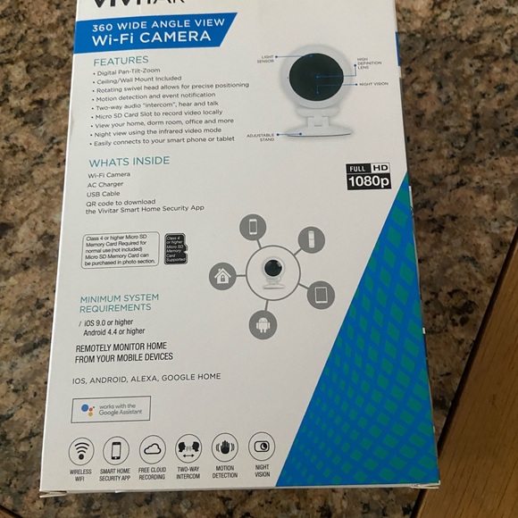 Vivitar smart security - 360 wide angle view WiFi camera - never opened. - Picture 2 of 2